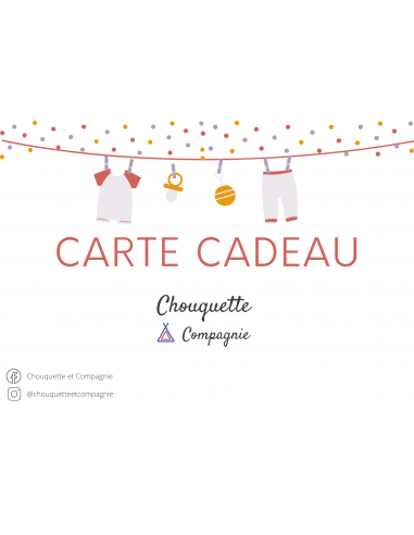 Carte cadeau Chouquette et Compagnie - Montant au choix solde