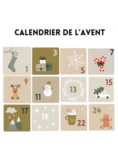 Calendrier de l'avent future maman acheter en ligne